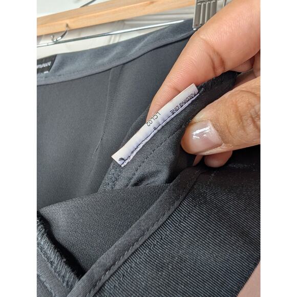 Emporio Armani Trousers Side Embellished Straight-Leg Black Pants - Picture 4 of 8